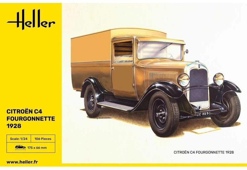 Heller Citroën C4 Fourgonnette 1928 1/24 plastikinis surinkimo rinkinys
