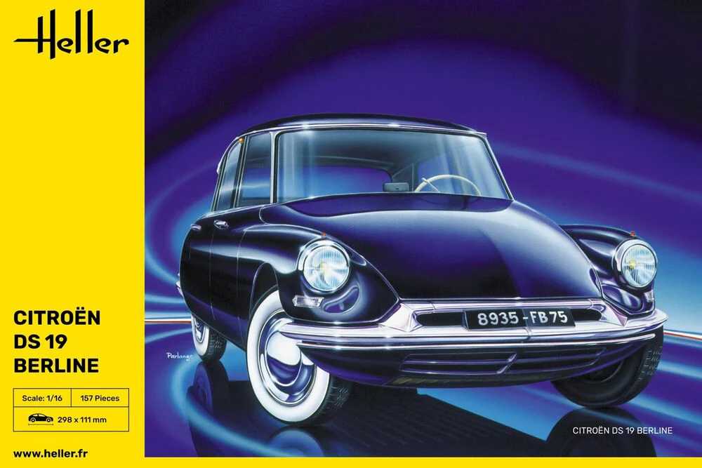 Heller Citroen DS 19 Berline 1:16 plastikinis surenkamas rinkinys