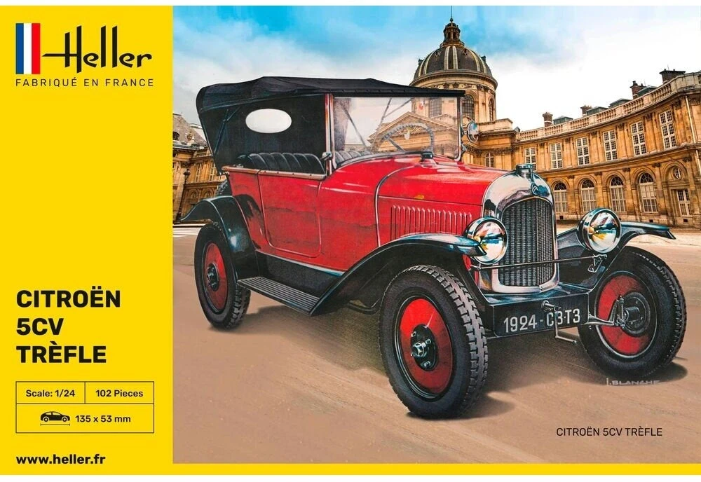 Heller Citroen Trefle 1/24 plastikinis modelio rinkinys su dažais pradedantiesiems