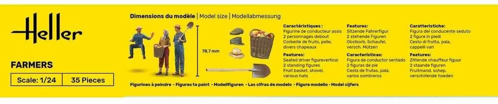 Heller Farmers 1/24 plastikinis surinkimo rinkinys (Prancūzija)