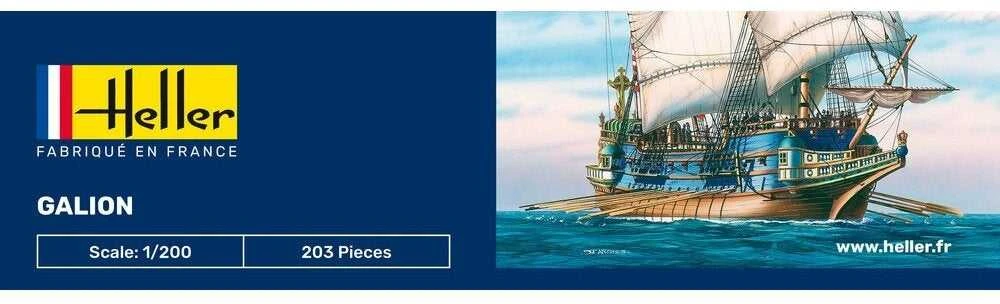 Heller Galion 1/200 dovanų rinkinys – plastikinis laivo modelis