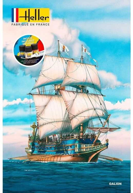Heller Galion 1/200 dovanų rinkinys – plastikinis laivo modelis