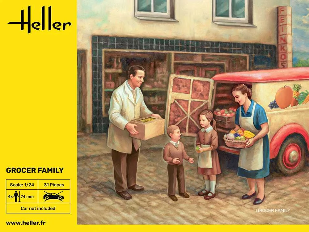 Heller „Grocer Family“ plastikinis surenkamas rinkinys 1/24