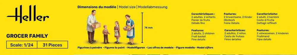 Heller „Grocer Family“ plastikinis surenkamas rinkinys 1/24