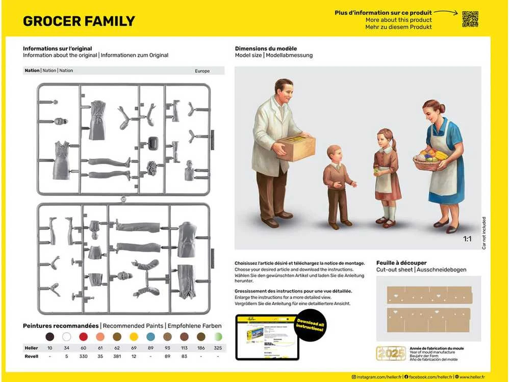 Heller „Grocer Family“ plastikinis surenkamas rinkinys 1/24