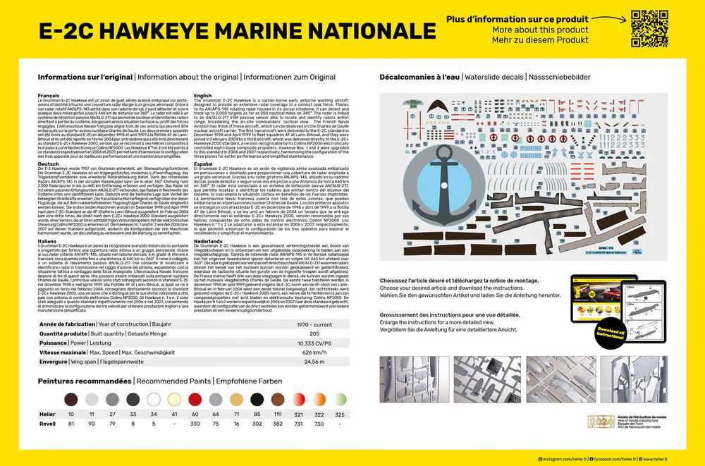 Heller Grumman E-2C Hawkeye 1/72 plastikinis lėktuvo modelis