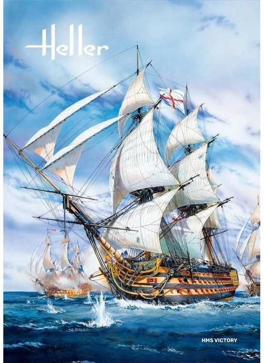 Heller HMS Victory 1:100 plastikinių detalių surenkamas laivo rinkinys