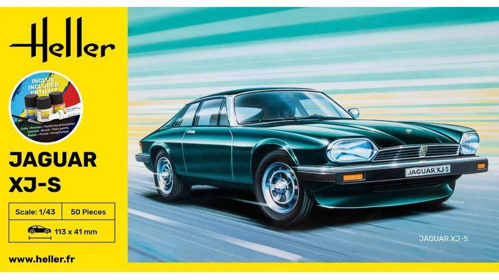 Heller Jaguar XJ‑S 1/43 plastikinis surenkamas dovanų komplektas