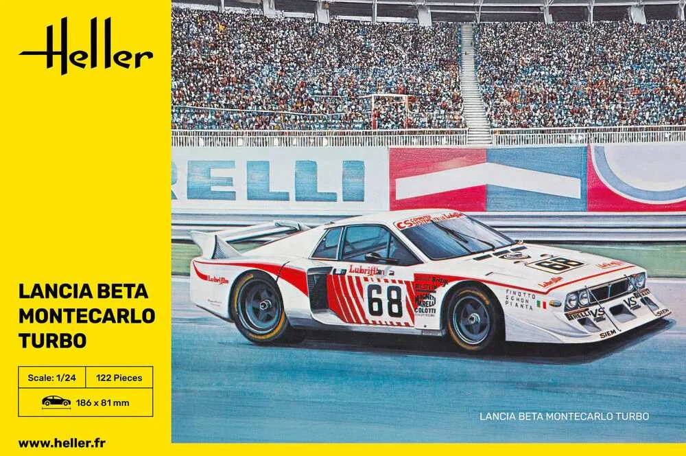 Heller Lancia Beta Montecarlo Turbo 1/24 plastikinis surinkimo rinkinys 80741