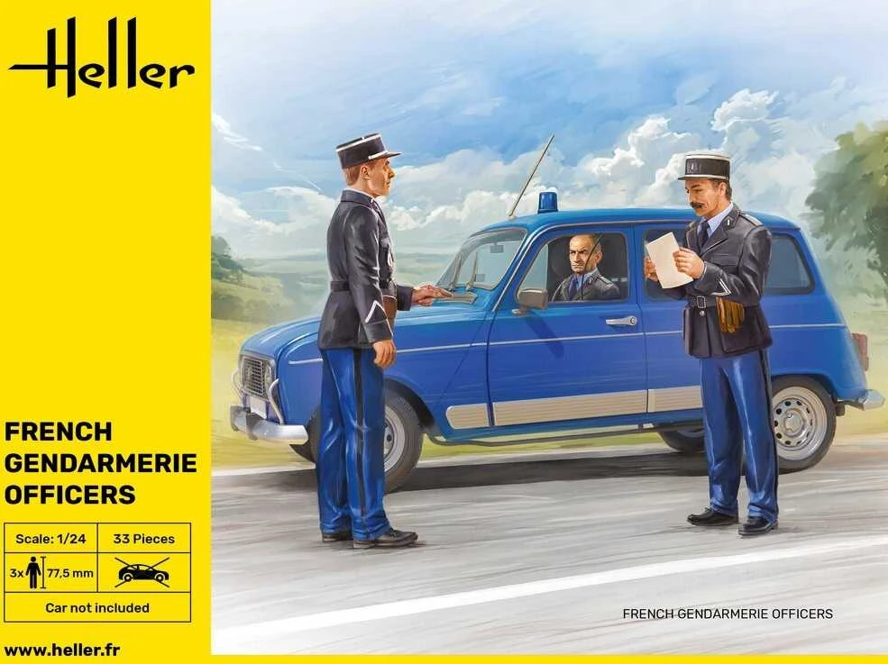 Heller Prancūzijos žandarmerijos pareigūnai 1/24 plastikinis rinkinys (82751)