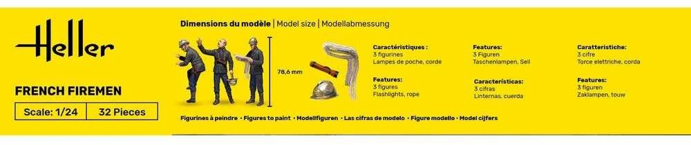 Heller Prancūzų ugniagesiai 1:24 surenkamas plastikinis modelis 82753
