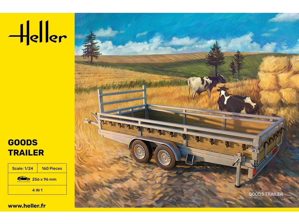 Heller prekių priekaba 1:24 – plastikinis surinkimo rinkinys 80778