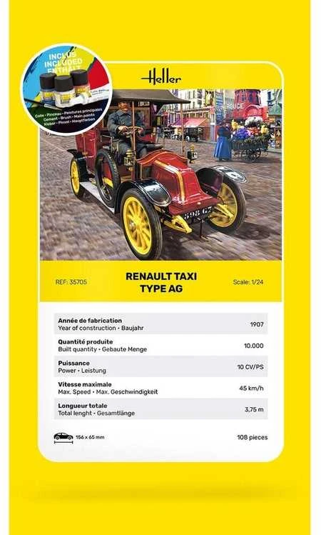 Heller Renault Taxi Type AG 1/24 plastikinis dovanų rinkinys