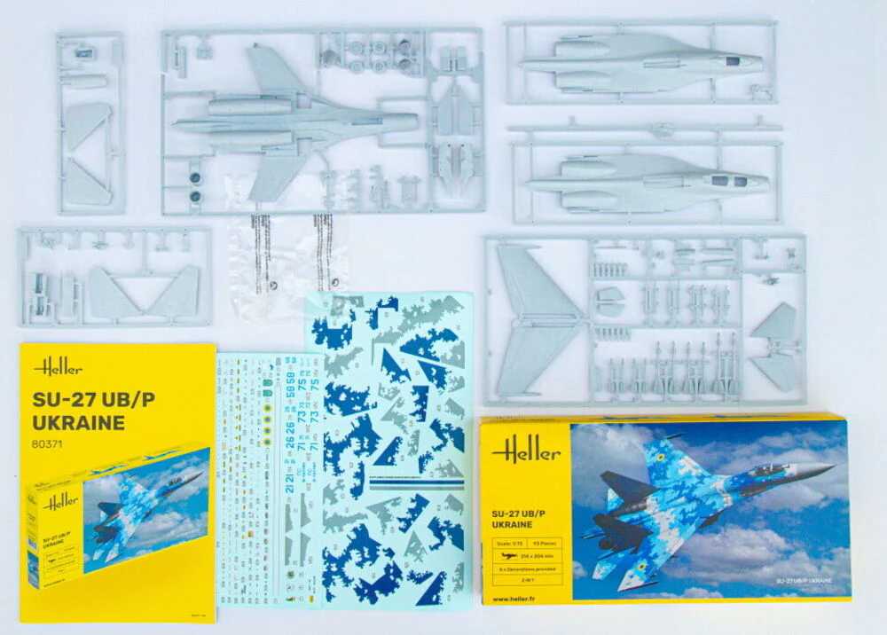 Heller Su-27UB/P Ukraina 1/72 surenkamo modelio rinkinys (80371)