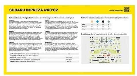 Heller Subaru Impreza WRC 2002 1:43 plastikinis dovanų rinkinys