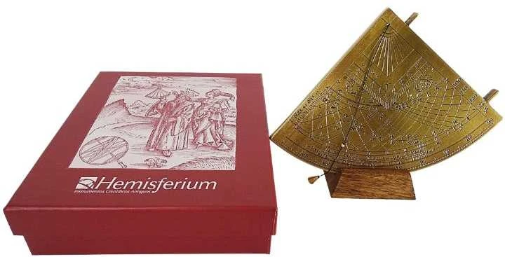 Hemisferium Ica Sl Žalvarinis Gunterio saulės kvadrantas – muziejinė reprodukcija – puiki dovana