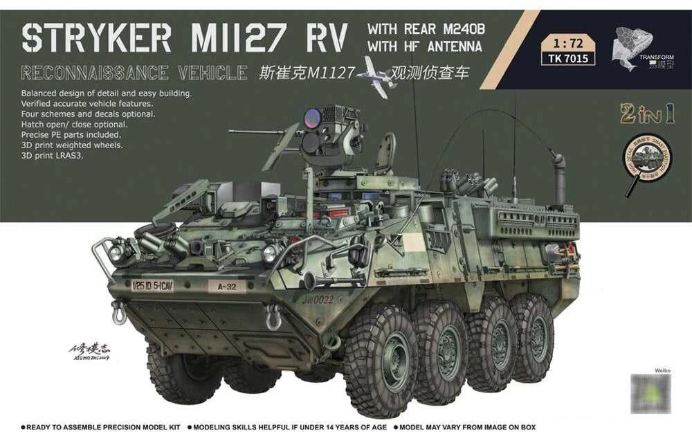 3R Model Stryker M1127 RV 2in1 1/72 plastikinis surinkimo rinkinys