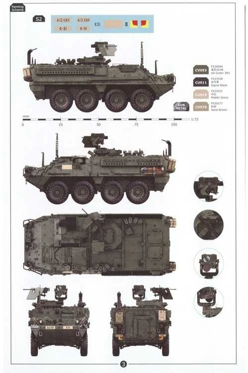 3R Model Stryker M1127 RV 2in1 1/72 plastikinis surinkimo rinkinys