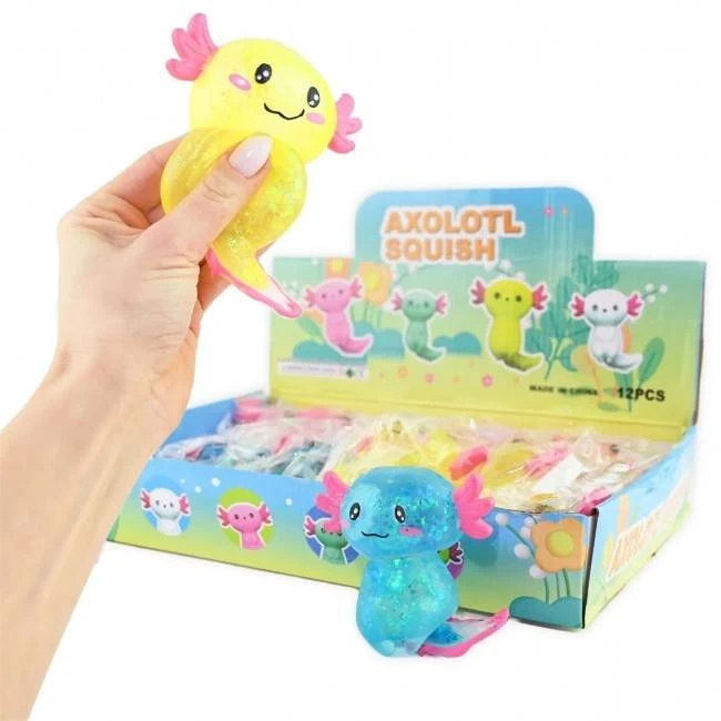 Hobilt Aksolotlis gniuždomas žaislas 12 cm – antistresinis sensorinis squishy vaikams 3+