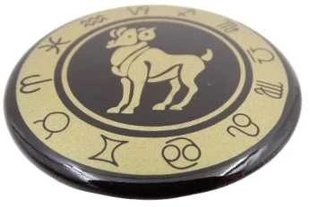 Hobilt Avino zodiako šaldytuvo magnetas – emaliuotas, auksinis, dovanai