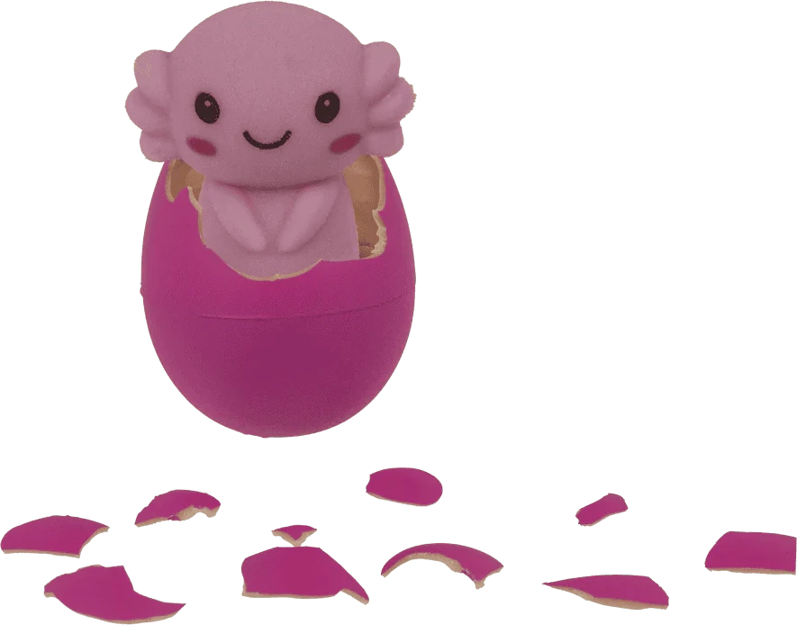 Dėlionė Hobilt Augantis aksolotlis kiaušinyje, rožinis arba žydras, 6 cm