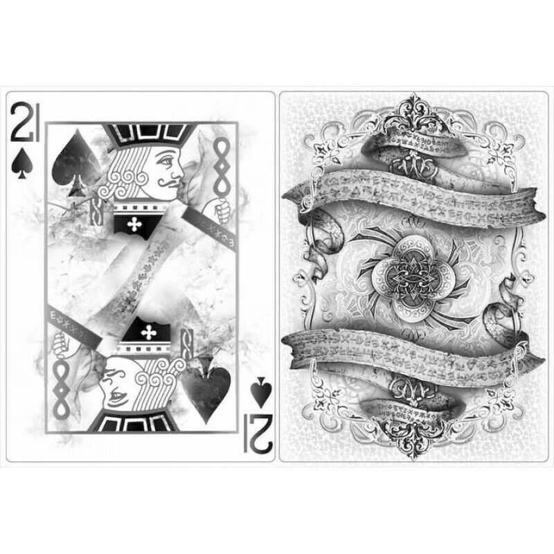 Bicycle Arcane Gaff Baltas Ellusionist kortos