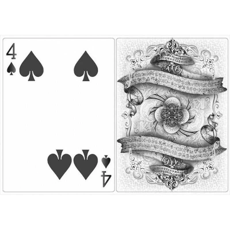 Bicycle Arcane Gaff Baltas Ellusionist kortos