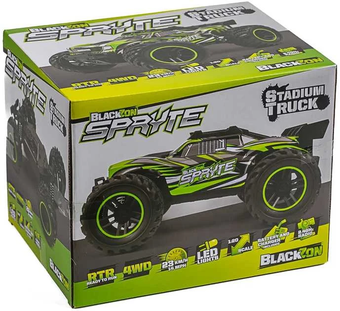 BLACKZON Spryte ST 1/20 RC 4WD elektrinis stadiono sunkvežimis 23 km/h, žalias