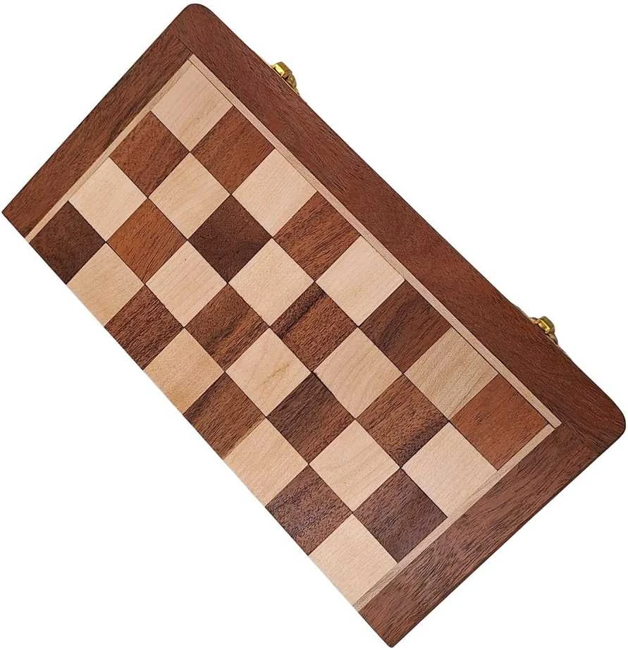 Mirtop Klasikiniai magnetiniai mediniai šachmatai, lankstoma lenta 30×30 cm