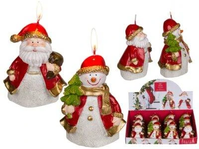 Hobilt Dekoratyvinė kalėdinė žvakė Kalėdų senelis arba Senis besmegenis, 10 cm