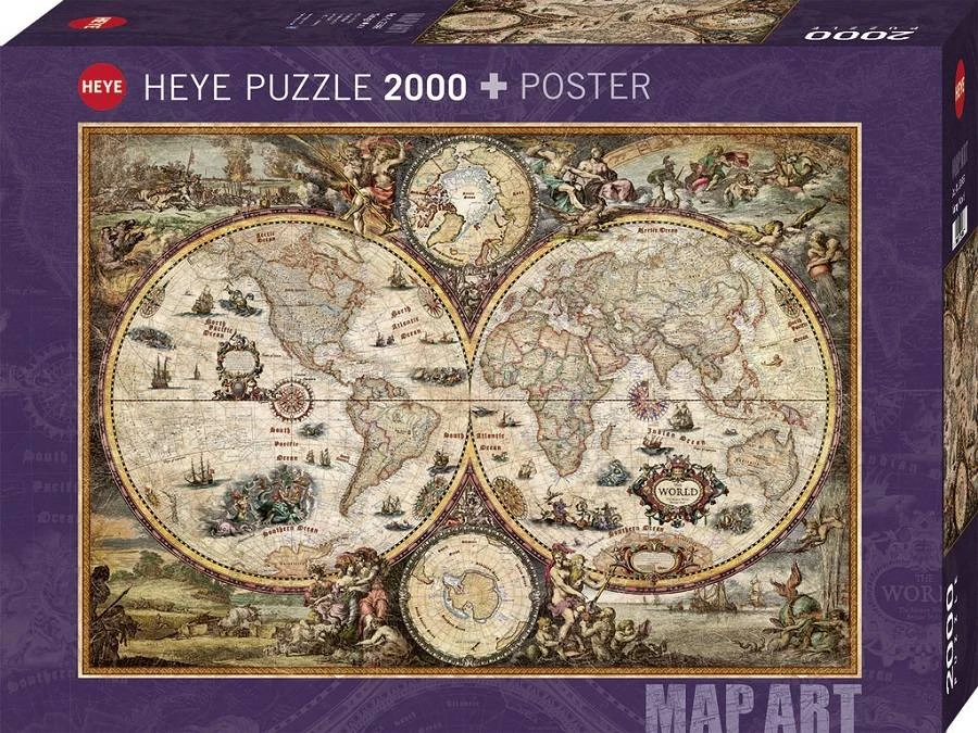 Hobilt Dėlionė Antikinis pasaulio žemėlapis, 2000 detalių