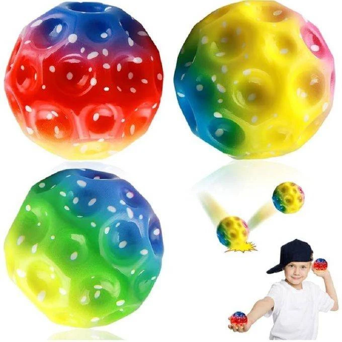 Hobilt Galaktikos itin aukštai šokantis kamuolys vaikams 7 cm (3+)