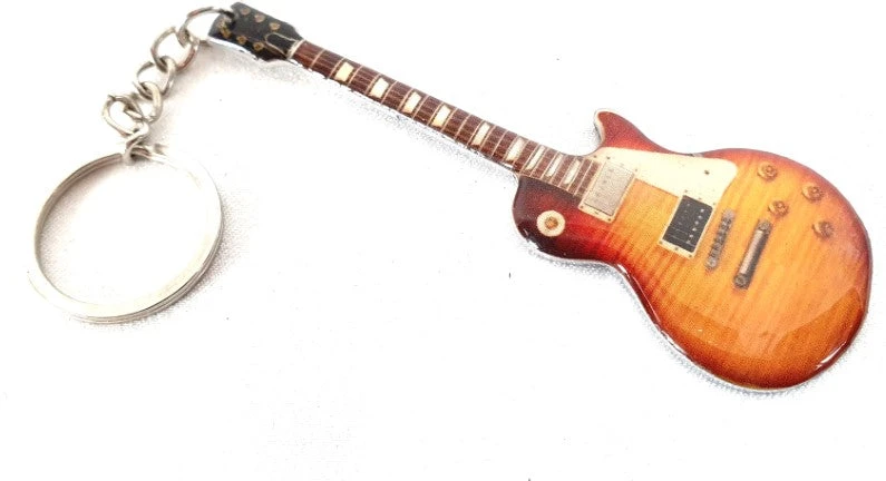 Hobilt Gitaros formos raktų pakabukas Led Zeppelin – Jimmy Page stiliaus