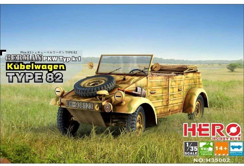 Hero Hobby Kits Hero Hobby 1/35 vokiškas Kübelwagen Type 82 plastikinis rinkinys