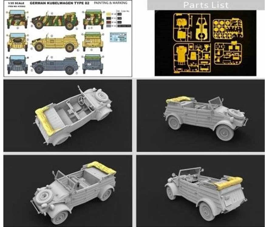 Hero Hobby Kits Hero Hobby 1/35 vokiškas Kübelwagen Type 82 plastikinis rinkinys