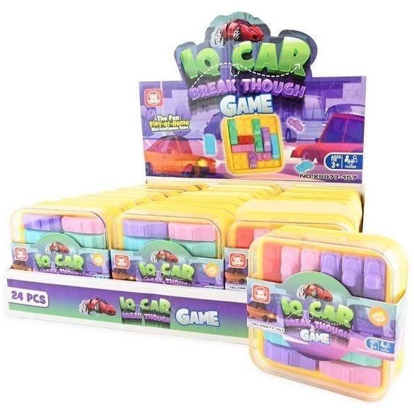 Hobilt IQ logikos galvosūkis „Mašinėlės“ – kompaktiška kelioninė dėlionė 8x8 cm