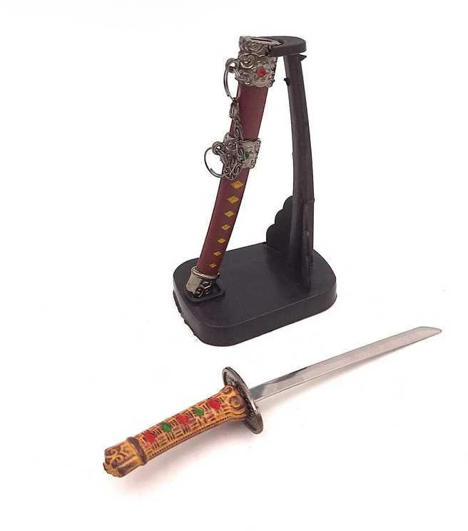 Hobilt Katana formos laiškų atplėšėjas su dekoratyvine makštimi – dovana biurui