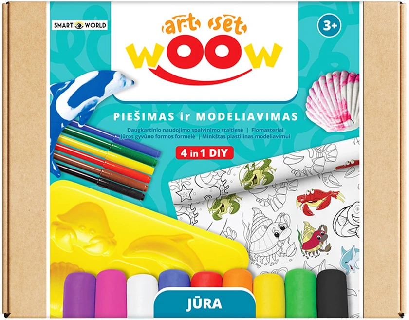 Hobilt Kūrybinis rinkinys WOW 4 in 1 Jūros gyvūnai /KD