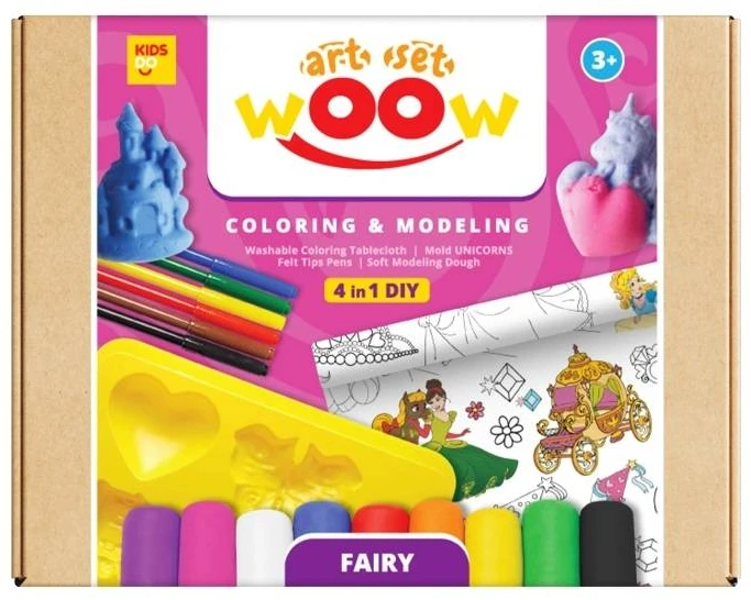 Hobilt Kūrybinis rinkinys vaikams WOOW Pasaka 4 in 1 su plastilinu