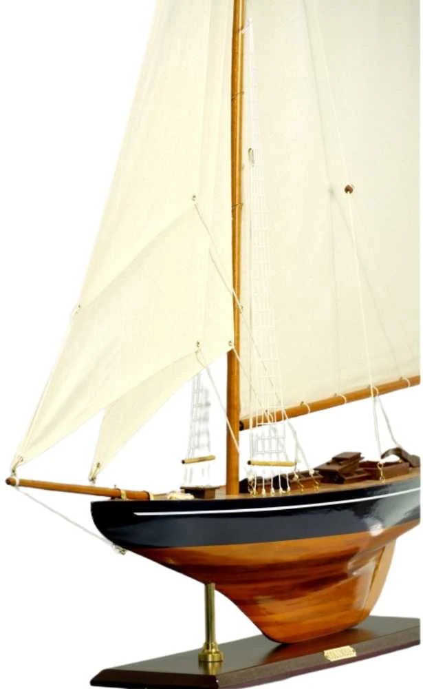 Hobilt Legendinės burinės jachtos „Columbia“ modelis 104 cm – medinis, drobės burės
