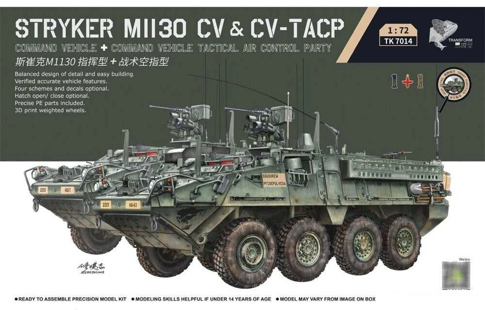 3R Model M1130 Stryker CV & CV-TACP 1/72 surenkamas plastikinis rinkinys 1+1 (3R)