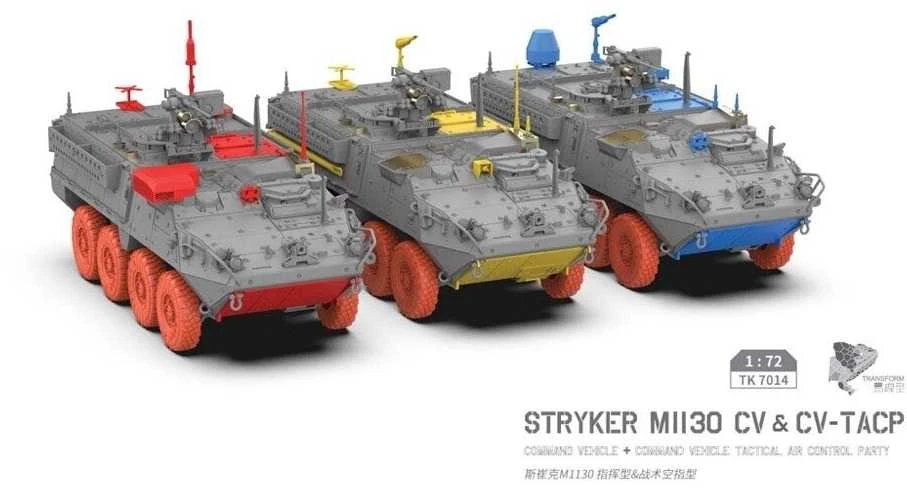 3R Model M1130 Stryker CV & CV-TACP 1/72 surenkamas plastikinis rinkinys 1+1 (3R)
