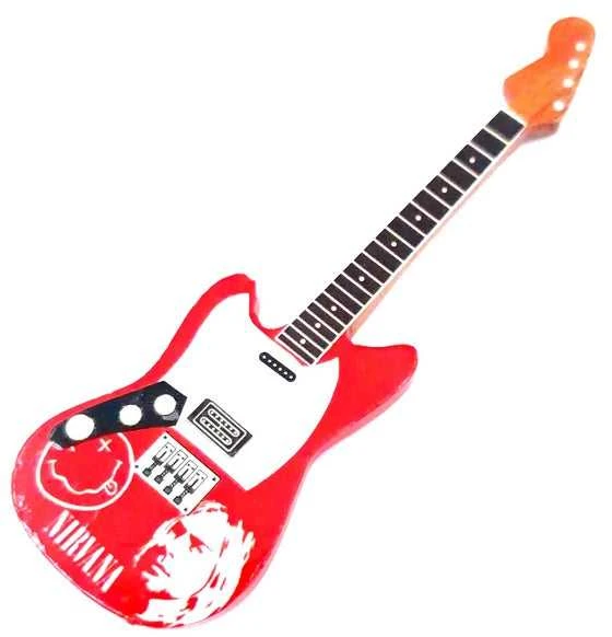 Hobilt Ikoninis Nirvana Kurt Cobain gitaros šaldytuvo magnetas – dovanai gerbėjams