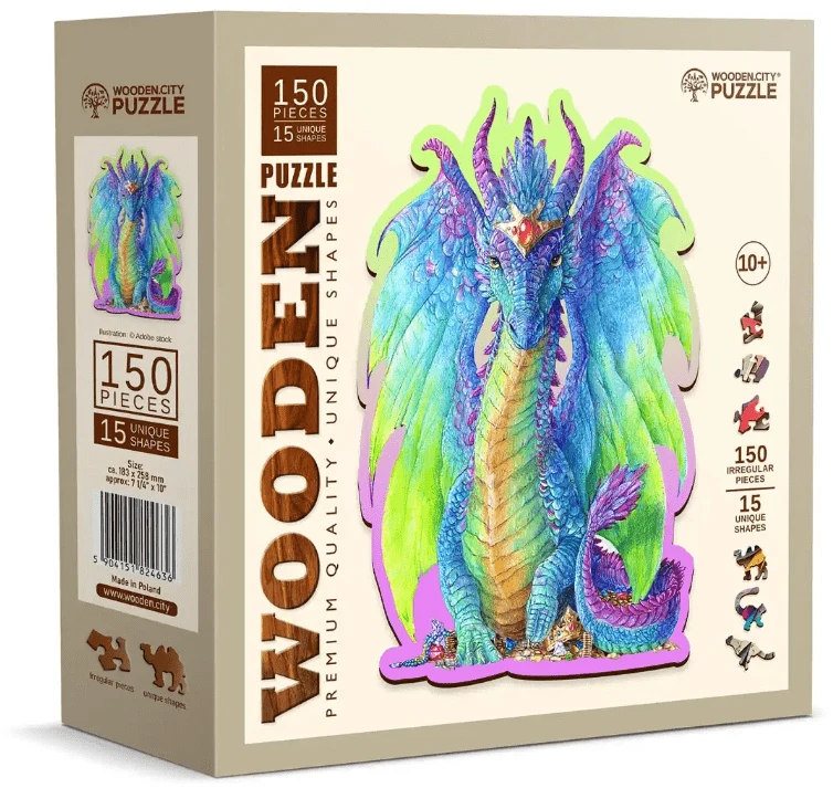 Hobilt Medinė dėlionė Woodencity Magnificent Dragon, 150 dalių