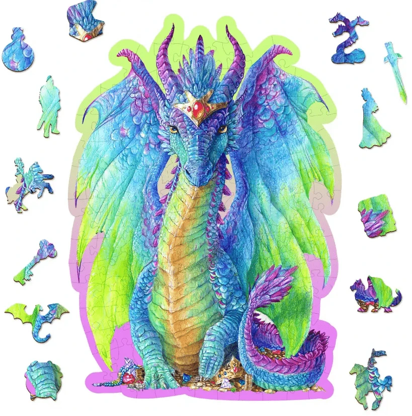 Hobilt Medinė dėlionė Woodencity Magnificent Dragon, 150 dalių