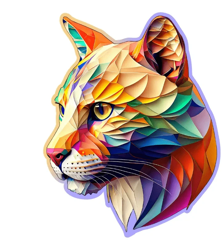 Hobilt Medinė dėlionė Woodencity Gaudy Cougar, 150 detalių
