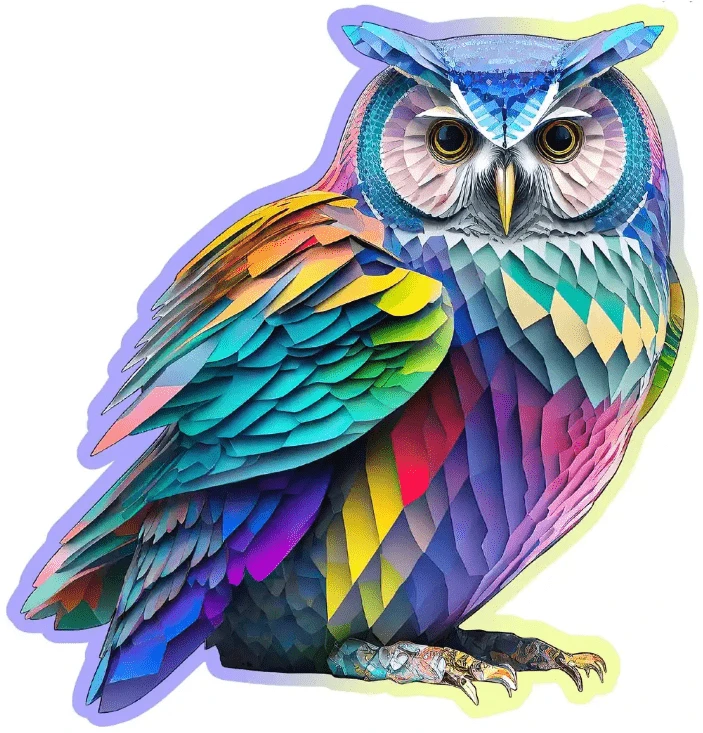 Hobilt Medinė dėlionė Woodencity Trendy Owl, 150 detalių