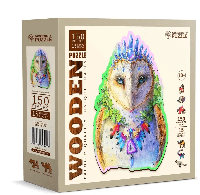 Hobilt Medinė dėlionė Woodencity Dapper Owl 150, detalių
