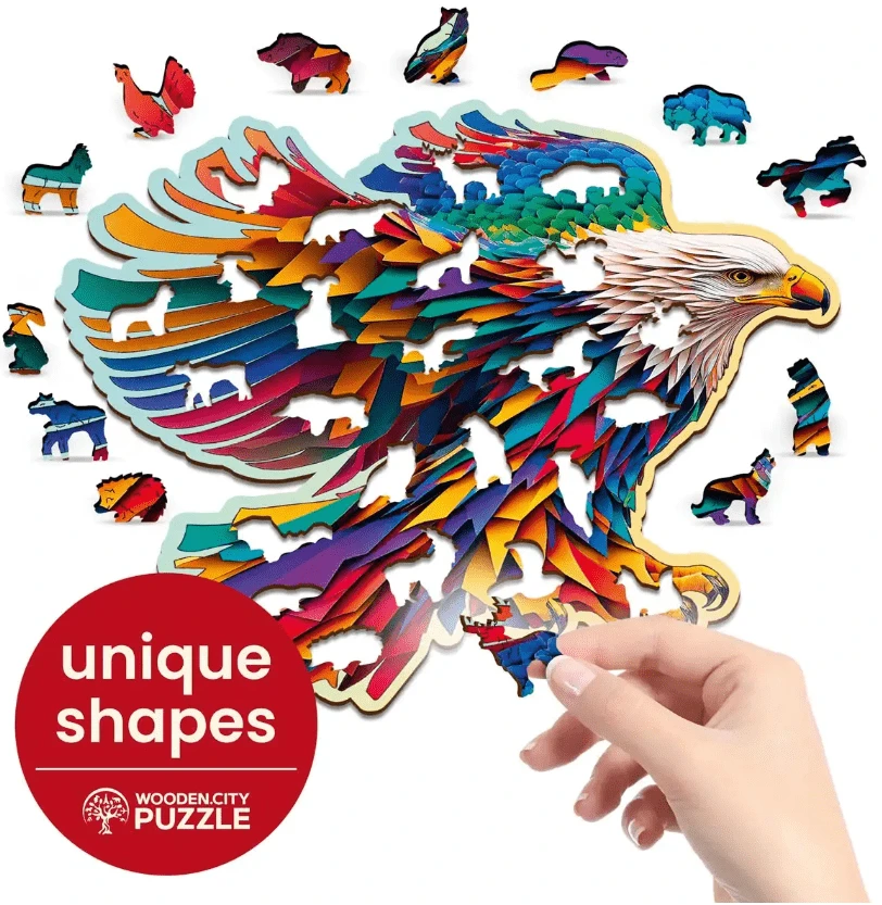 Hobilt Medinė dėlionė Woodencity Bright Eagle, 250 detalių