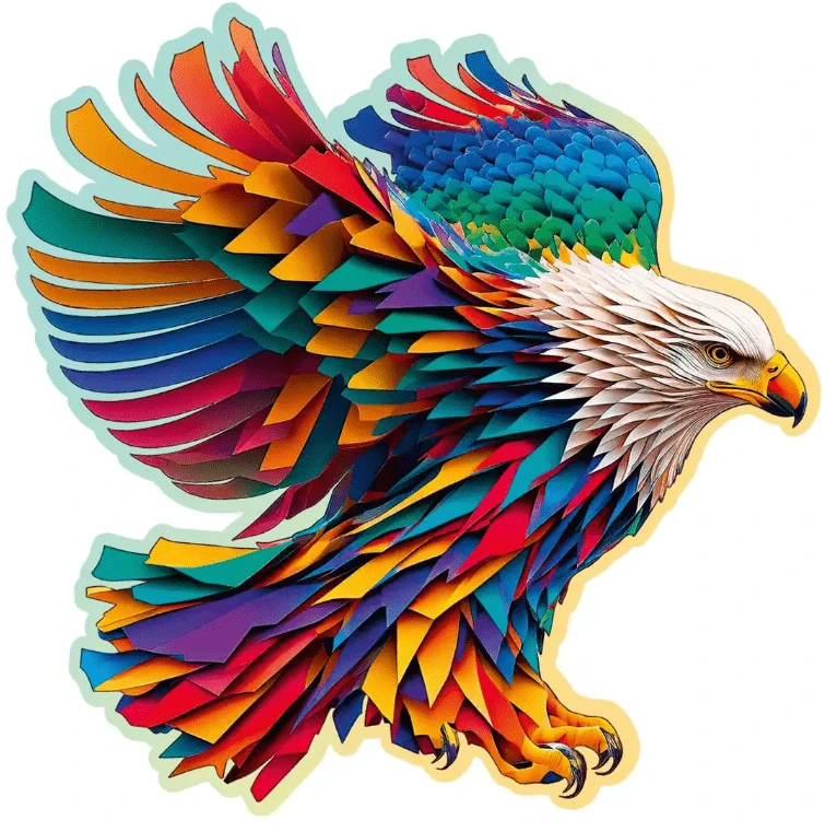 Hobilt Medinė dėlionė Woodencity Bright Eagle, 250 detalių